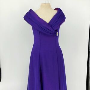 Prom dress. Size 11. Off the shoulders.  Purple and blue. Long sheer ove…